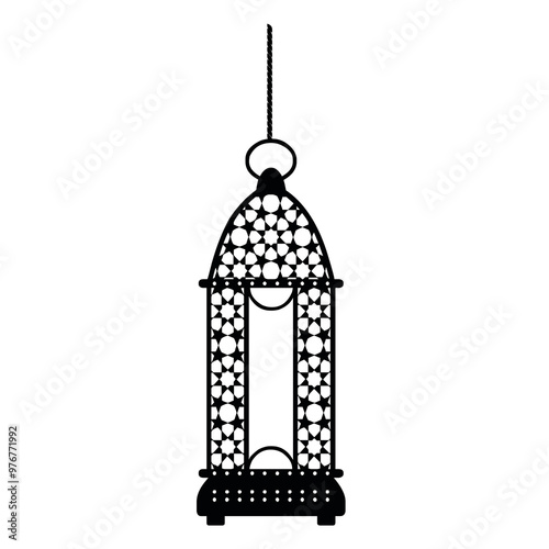 Islamic logo icon with black Color - Flat Design - high resolution image : Suitable for Islamic Theme and Other Graphic Related Assets.