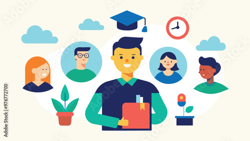 Educational and self development concept illustration