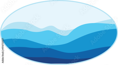 Abstract wavy lines sea waves,ocean,coast,lake,river flow,water design template vector pattern logo blue. Icon beach,symbol summer,badge hotel,pictogram for tourism,sign voyage,cruise travel