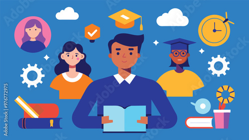 Educational and self development concept illustration