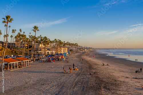 An overlooking landscape view of Oceanside, California