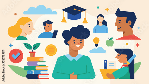 Educational and self development concept illustration