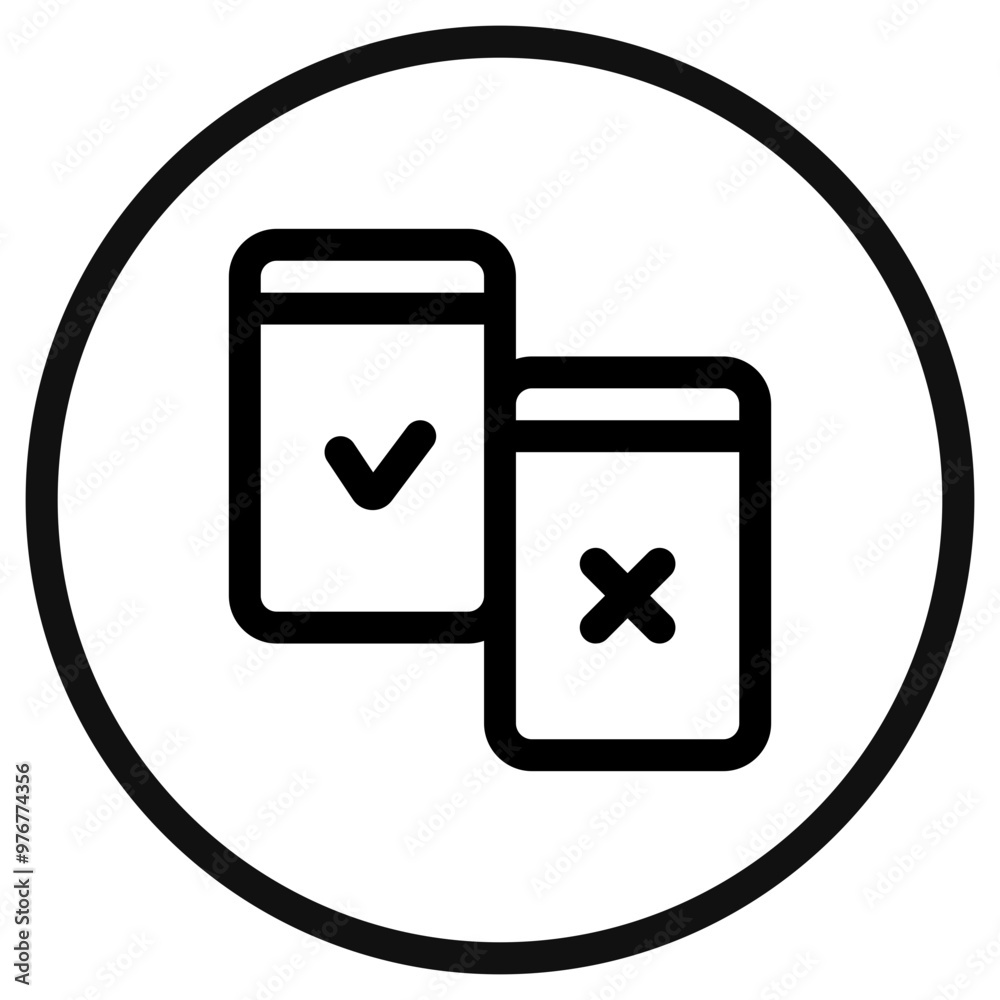 Editable design testing, AB testing, split testing, vector icon. Part of a big icon set family. Perfect for web and app interfaces, presentations, infographics, etc Editable design testing, AB testing, split testing, vector icon. Part of a big icon set family. Perfect for web and app interfaces, presentations, infographics, etc