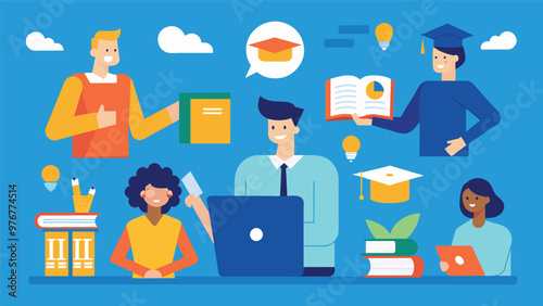 Educational and self development concept illustration