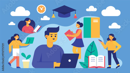 Educational and self development concept illustration