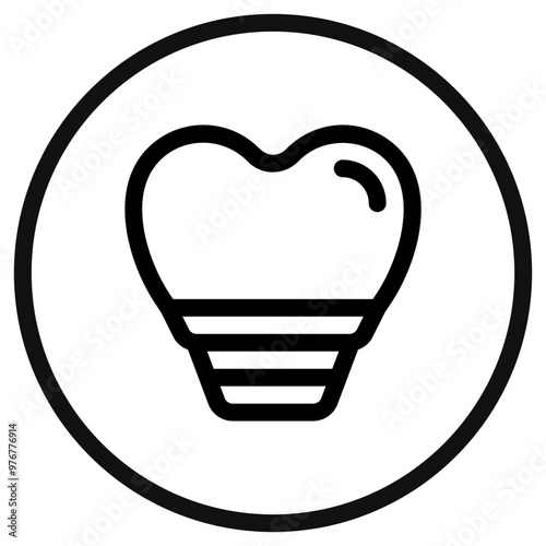 Editable dental implant vector icon. Dentistry, healthcare, medical. Part of a big icon set family. Perfect for web and app interfaces, presentations, infographics, etc