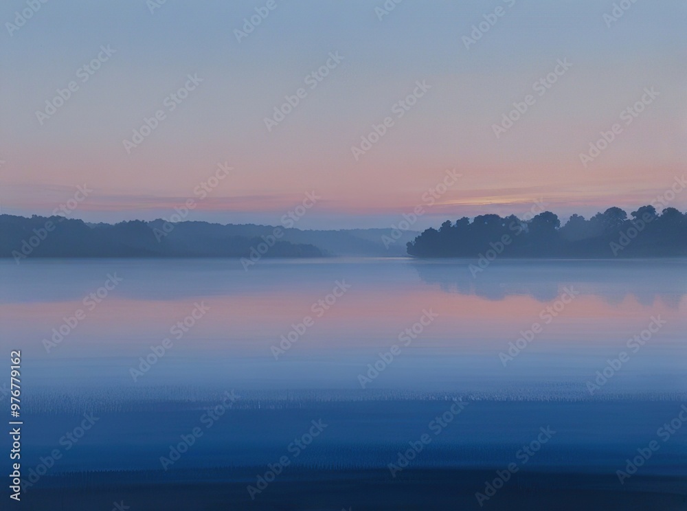 Fototapeta premium sunrise over the lake