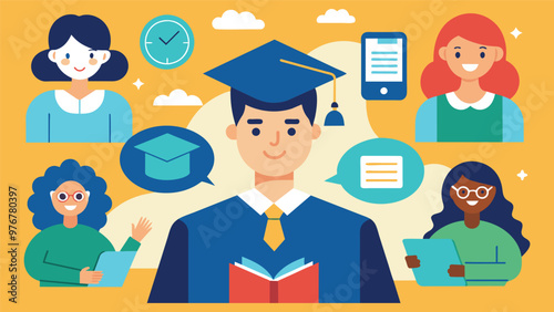 Educational and self development concept illustration