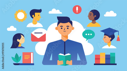 Educational and self development concept illustration