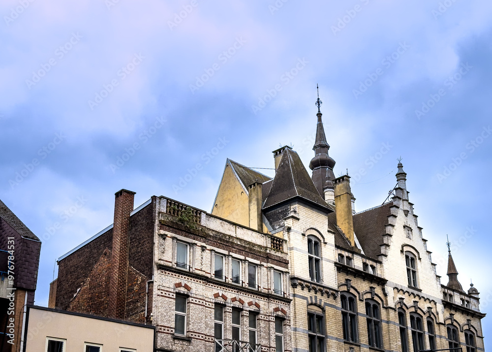 Naklejka premium Embarking on a Charleroi Adventure: Roaming the Enchanting Streets of the Old Village