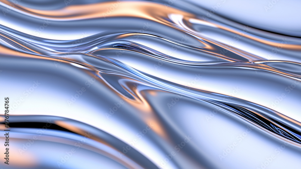 A mesmerizing abstract image of liquid metal, shimmering with iridescent hues. A mesmerizing abstract image of liquid metal, shimmering with iridescent hues.