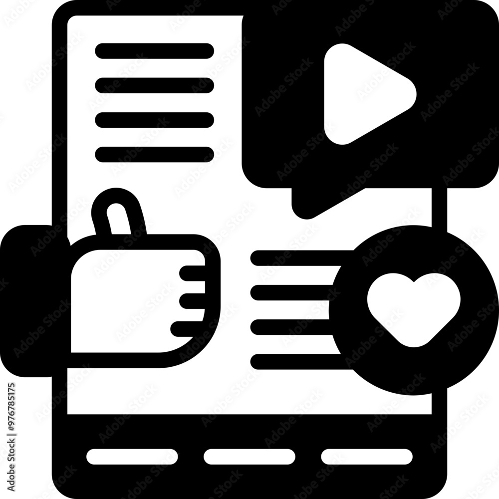 Social Media Glyph Icon Design Vector Social Media Glyph Icon Design Vector