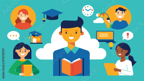 Educational and self development concept illustration