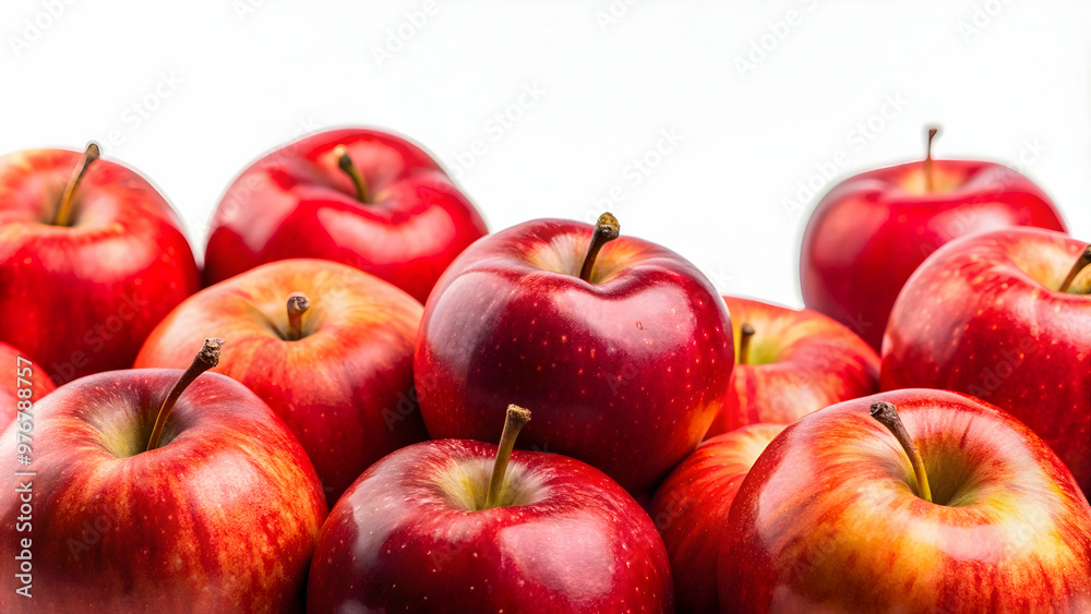 Fresh red apples on white background, Apples, red, fresh, organic, healthy, fruit, white background, crisp, delicious Fresh red apples on white background, Apples, red, fresh, organic, healthy, fruit, white background, crisp, delicious