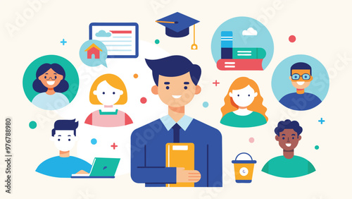 Educational and self development concept illustration