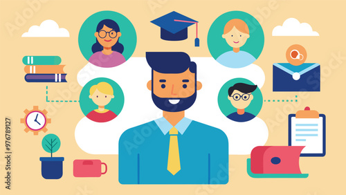 Educational and self development concept illustration