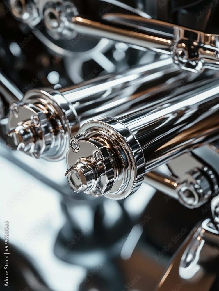 Obraz premium Chrome Pipe Close-Up