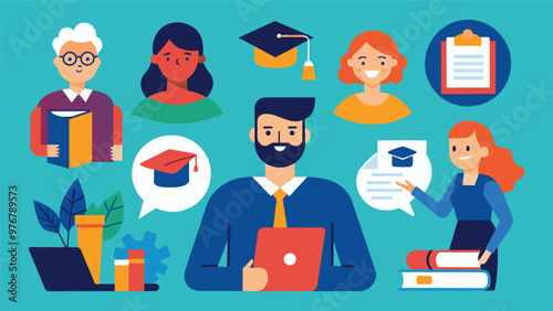Educational and self development concept illustration