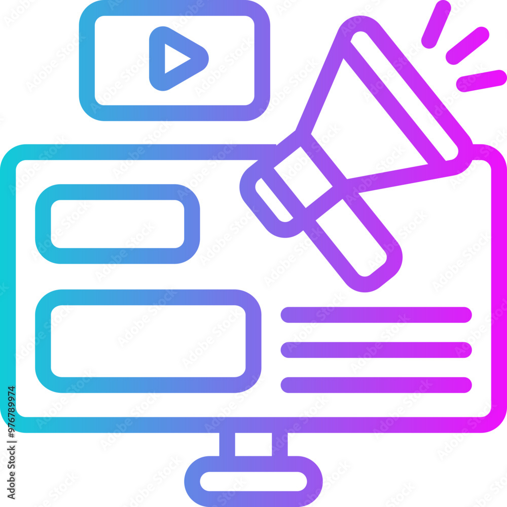 Marketing Gradient Icon Design Vector Marketing Gradient Icon Design Vector