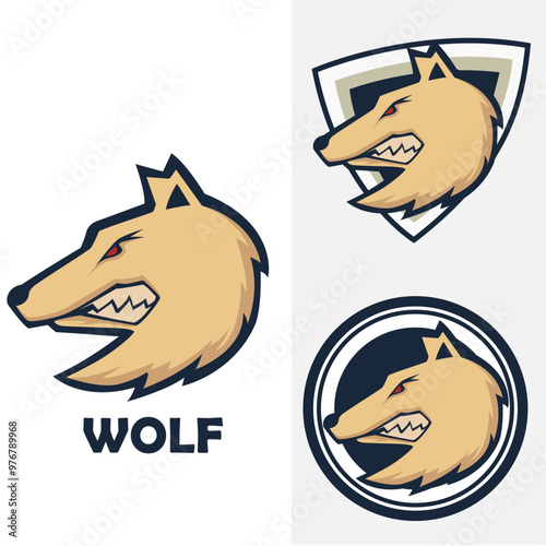 wolf logo design vector illustration