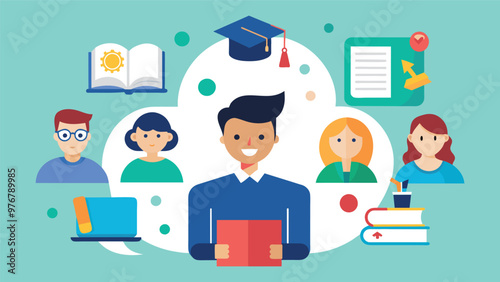 Educational and self development concept illustration