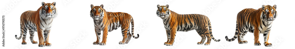 A high-quality image of a tiger, emphasizing ferocity and grace. A high-quality image of a tiger, emphasizing ferocity and grace.