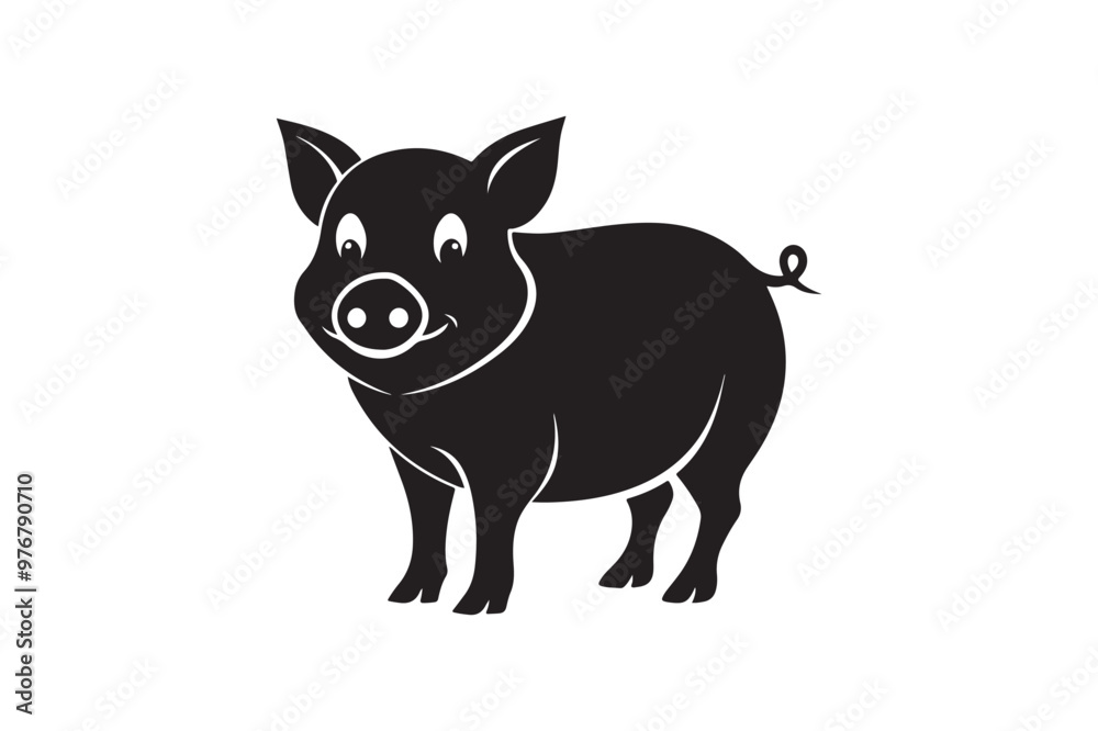 Pig silhouette vector illustration, Pig silhouette vector, Pig silhouette Pig silhouette vector illustration, Pig silhouette vector, Pig silhouette