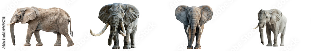 Fototapeta premium A high-quality image of an elephant, highlighting size and wisdom.