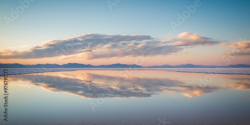 Natures mirror A serene reflection in the salt flats. photo