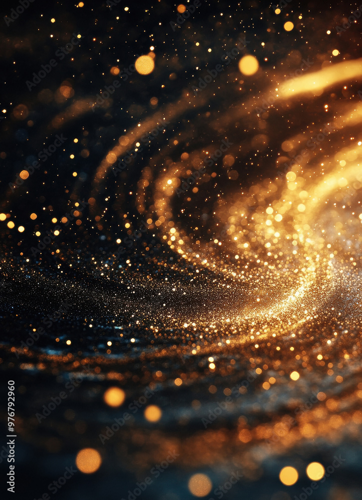 golden sparkle rain full of shine