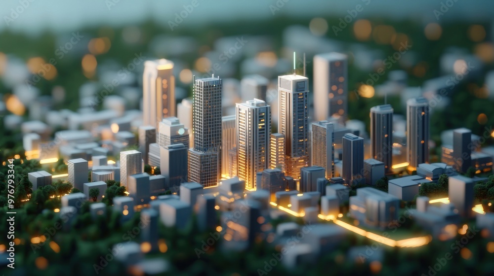 Fototapeta Cityscape at Night.