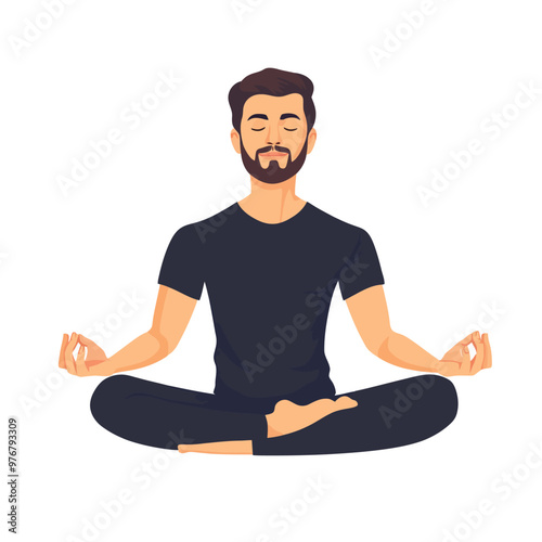 A man doing yoga