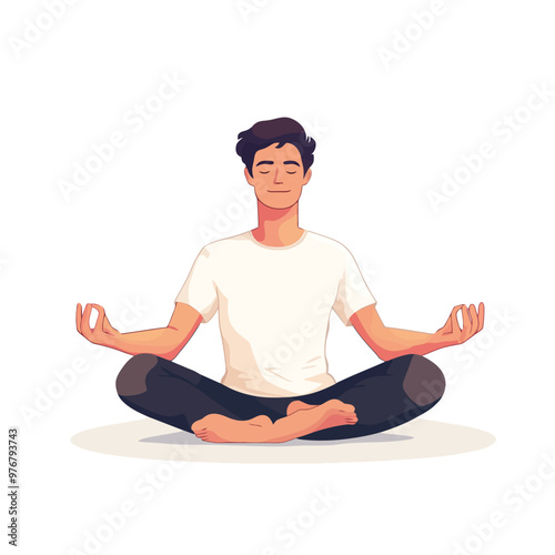 A man doing yoga