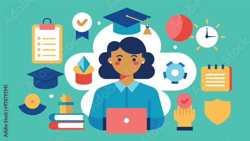 Educational and self development concept illustration
