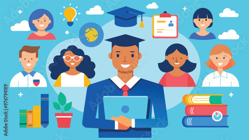 Educational and self development concept illustration