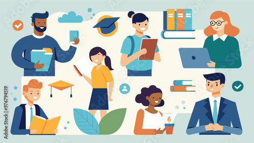 Educational and self development concept illustration