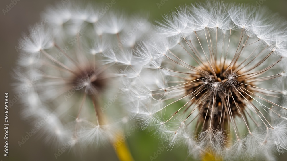 Two fluffy dandelions Two fluffy dandelions
