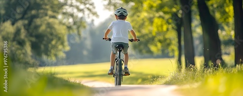 Energetic Teen Cycling Thro...