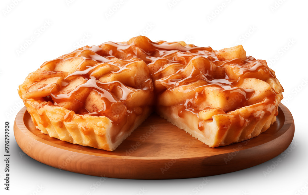 Apple pie isolated on white background. Tasty homemade apple pie Apple pie isolated on white background. Tasty homemade apple pie