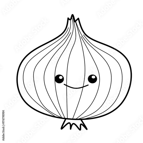 Cute onion sketch