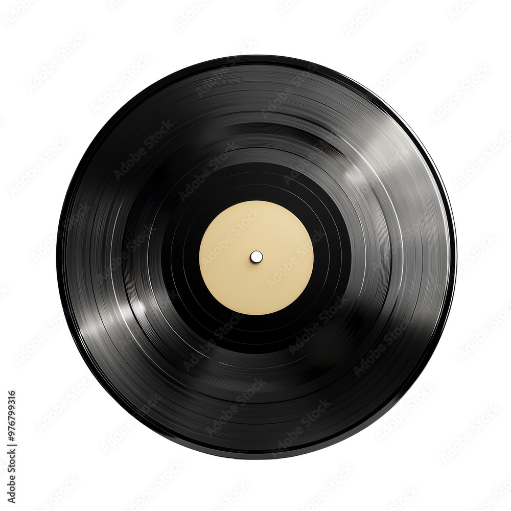 Close up of a black vinyl record on a black background Close up of a black vinyl record on a black background