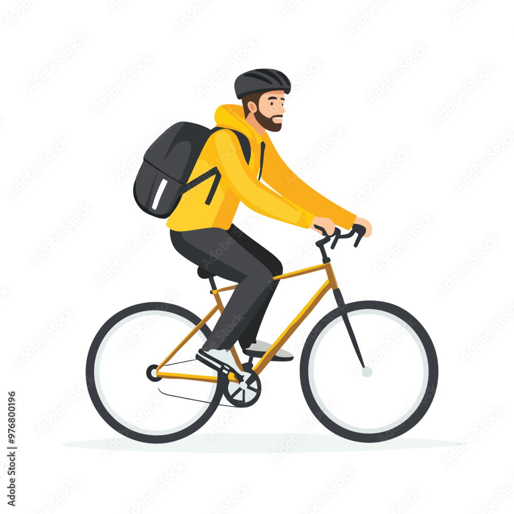 A man delivering a parcel on bike A man delivering a parcel on bike