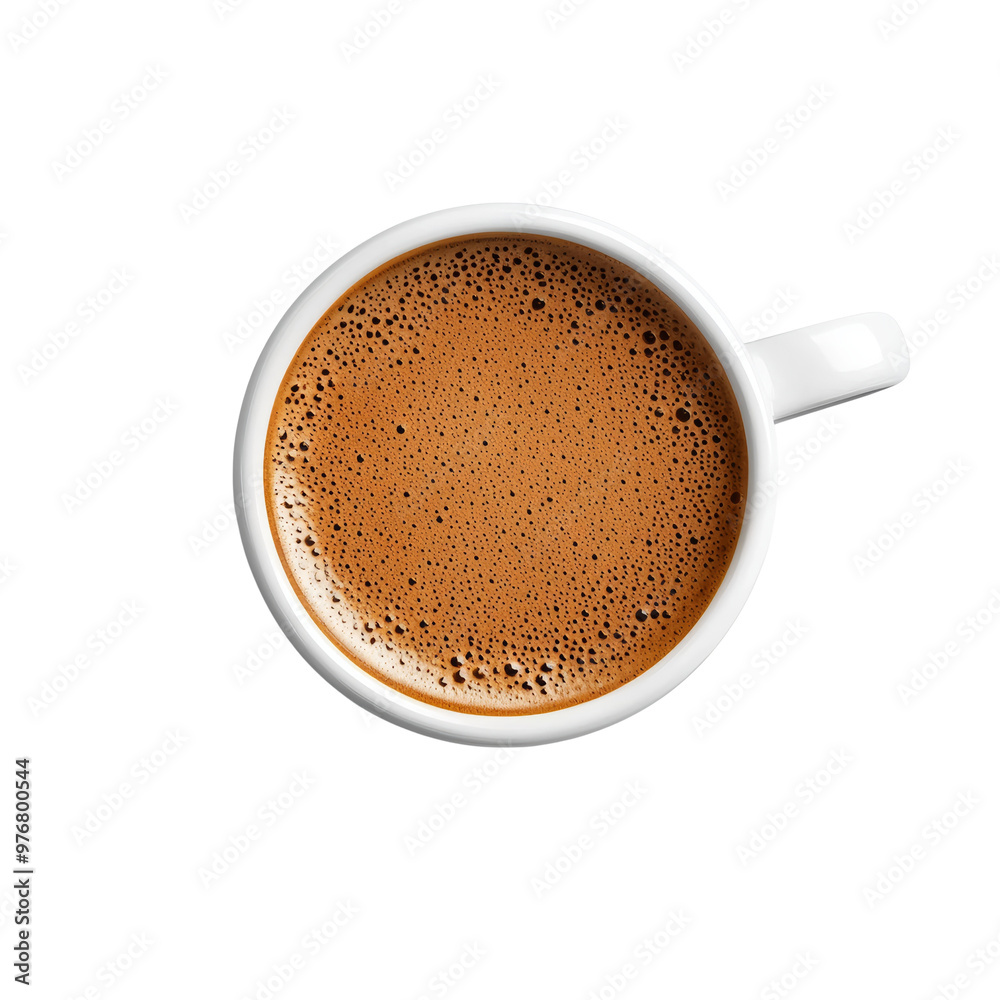 Fototapeta premium Close up of a cup of coffee on black background