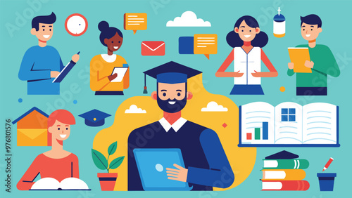 Educational and self development concept illustration