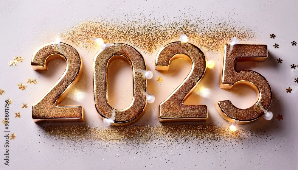 Celebrate 2025 with shining golden 3D numbers. Glittering and elegant, perfect for festive New Year projects, digital designs, and posters. Add sparkle and luxury to your creations. Celebrate 2025 with shining golden 3D numbers. Glittering and elegant, perfect for festive New Year projects, digital designs, and posters. Add sparkle and luxury to your creations.