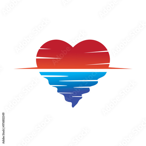 Heart sunset logo.
