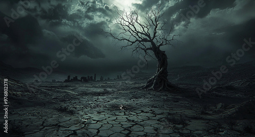Trees in the scary night