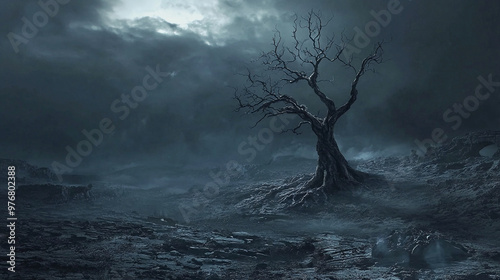 Trees in the scary night
