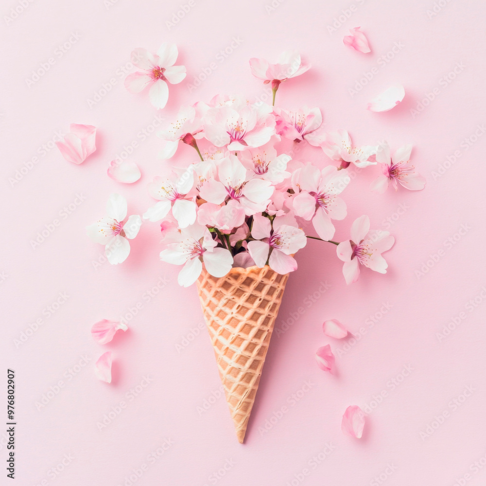 Blüten-Eiscreme Blüten-Eiscreme