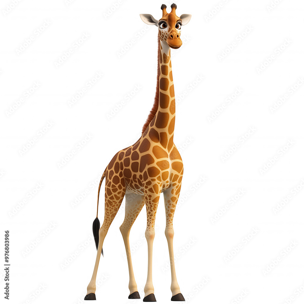 Naklejka premium Giraffe Character Illustration